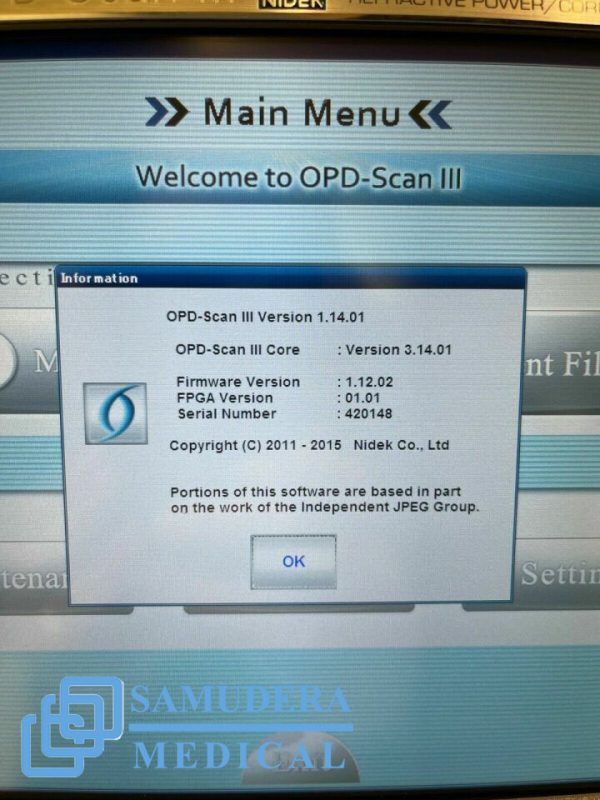 Sale - Nidek OPD-Scan III Corneal Analyzer - Image 2
